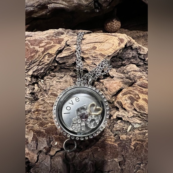 Authentic South Hill Floating locket Necklace Floating Charms Love Dog Music C - Picture 4 of 10